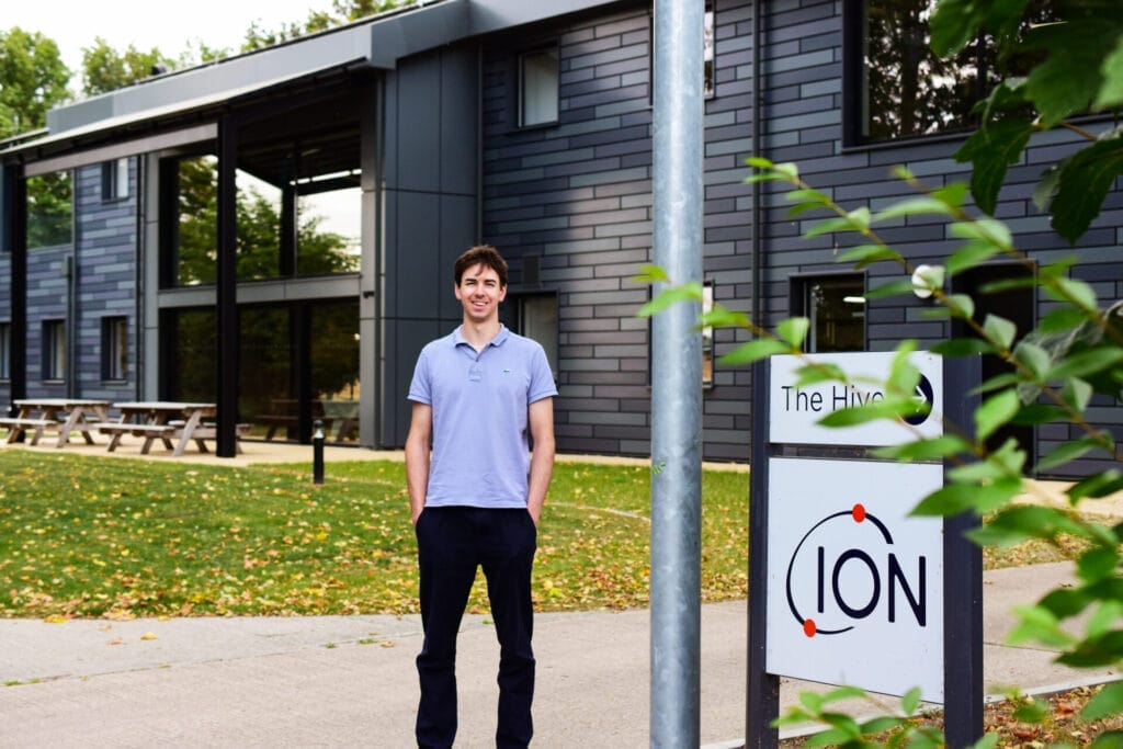 Alasdair Noble outside the Hive Technology Centre