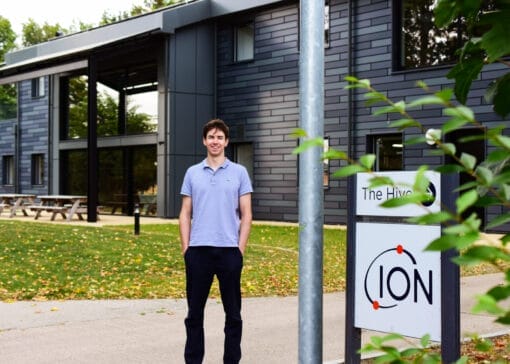 Alasdair Noble outside the Hive Technology Centre